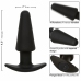 CalExotics Rock Bottom Tapered Silicone Black Plug 10-Mode USB Rechargeable