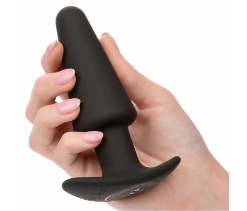 CalExotics Rock Bottom Tapered Silicone Black Plug 10-Mode USB Rechargeable