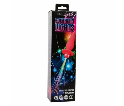 CalExotics Southern Lights Light-Up Silicone Plug 10 Modes Pink