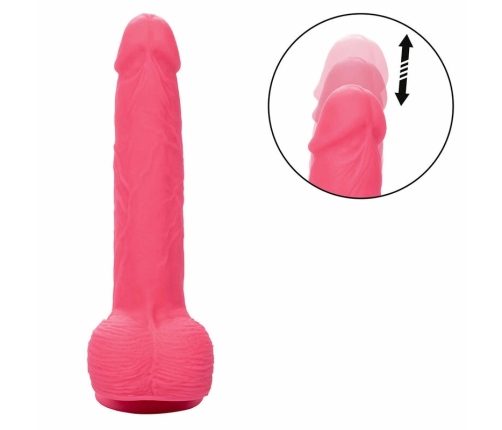 CalExotics Studs Pink Silicone Vibrator 10-Mode Thrusting 17.75cm