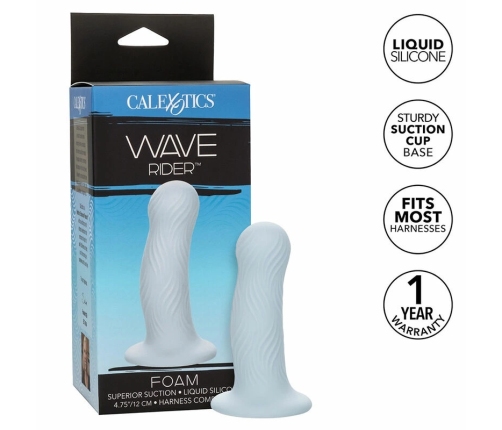 CalExotics Wave Rider Foam Intimate Plug Blue Silicone Flexible Base
