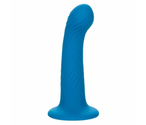 CalExotics Wave Rider Ripple Blue Silicone Plug with Suction Base