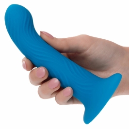 CalExotics Wave Rider Ripple Blue Silicone Plug with Suction Base