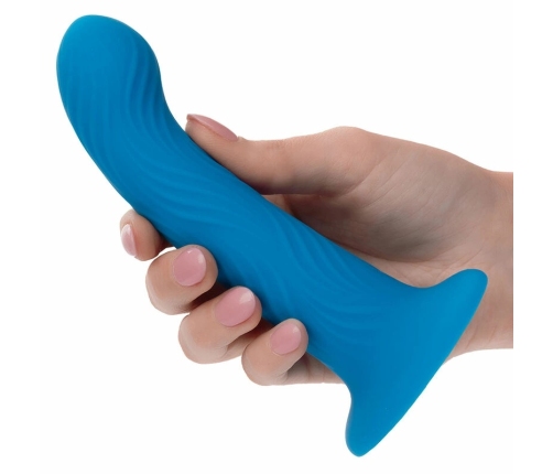 CalExotics Wave Rider Ripple Blue Silicone Plug with Suction Base