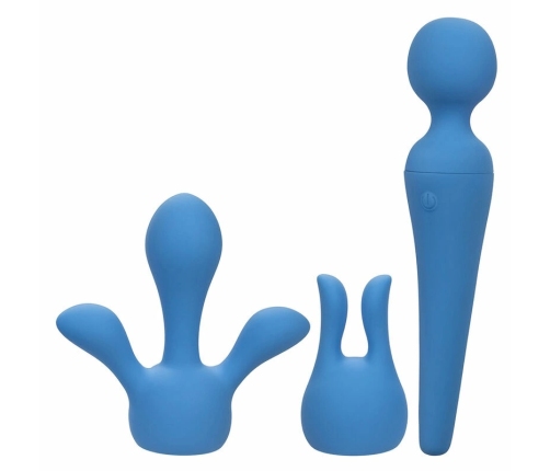 CalExotics Couture Collection Wand Kit Blue - 10-Speed Silicone Massager