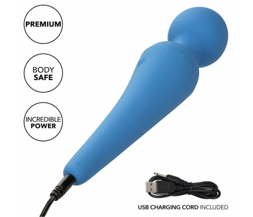 CalExotics Couture Collection Wand Kit Blue - 10-Speed Silicone Massager