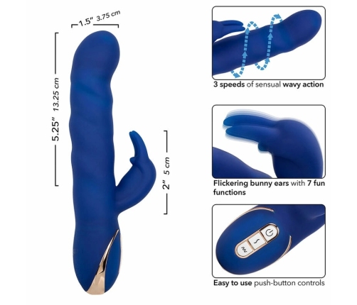 CalExotics Jack Rabbit Wave Motion Blue Silicone Intimate Device 30th Anniversary
