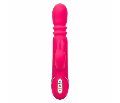 CalExotics Jack Rabbit Signature Heated Silicone Triple Fantasy Pink