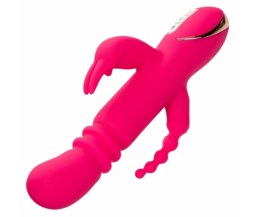CalExotics Jack Rabbit Signature Heated Silicone Triple Fantasy Pink