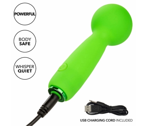 CalExotics Neon Vibes The Bubbly Vibe Mini Massager Green 10 Modes