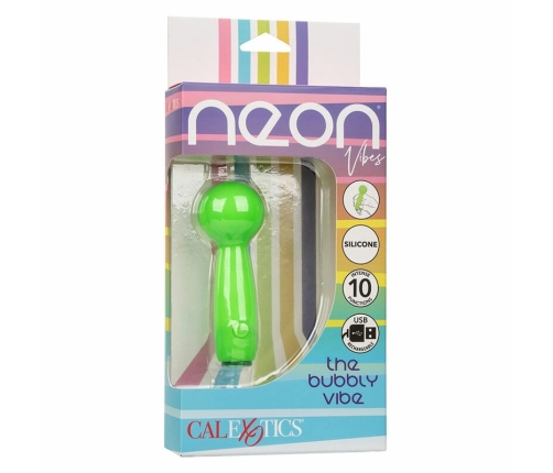 CalExotics Neon Vibes The Bubbly Vibe Mini Massager Green 10 Modes