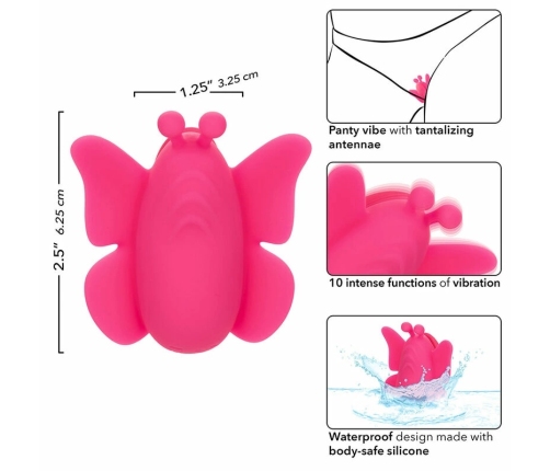 CalExotics Neon Vibes Flutter Vibe Pink - 10-Mode Intimate Apparatus