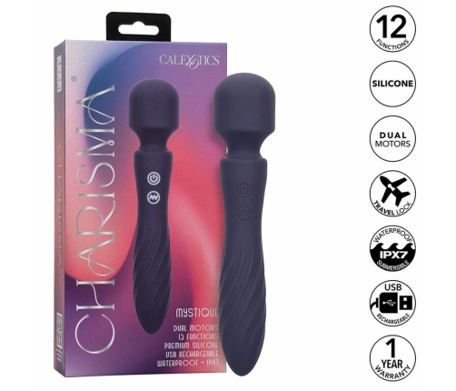CalExotics Charisma Mystique Dual Motor Massager 21.5cm Purple Silicone