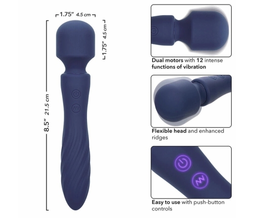 CalExotics Charisma Mystique Dual Motor Massager 21.5cm Purple Silicone