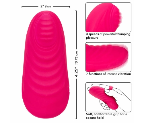 CalExotics Envy Handheld Rolling Ball Massager Pink, 7 Modes, Waterproof