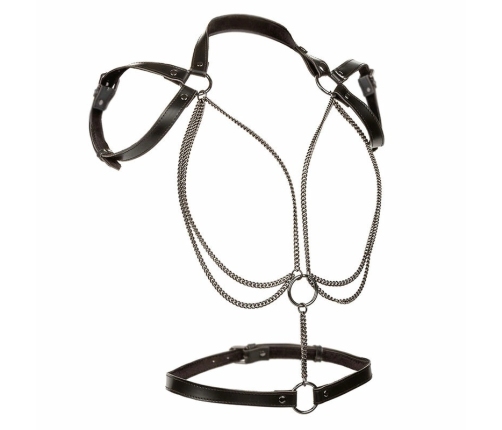 CalExotics Euphoria Multi-Chain Halter Harness Premium, Adjustable Vegan Leather