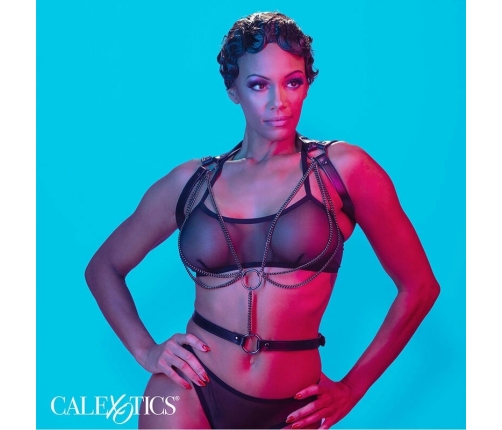CalExotics Euphoria Multi-Chain Halter Harness Premium, Adjustable Vegan Leather