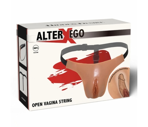 Hidden Desire Alter Ego Silicone Adjustable Open Thong One Size Flesh
