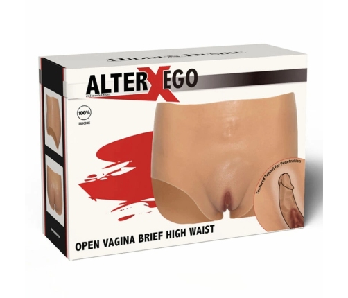 HIDDEN DESIRE ALTER EGO High Waist Silicone Open Brief S-M-L Flesh
