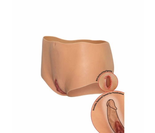 Hidden Desire Alter Ego Silicone Open Brief Medium Waist Flesh S-L