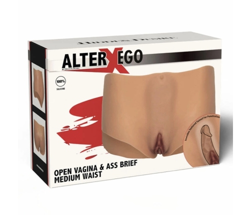 Hidden Desire Alter Ego Silicone Open Brief Medium Waist Flesh S-L