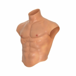 HIDDEN DESIRE ALTER EGO Silicone Male Torso Shirt with Abs, Flesh, S-L