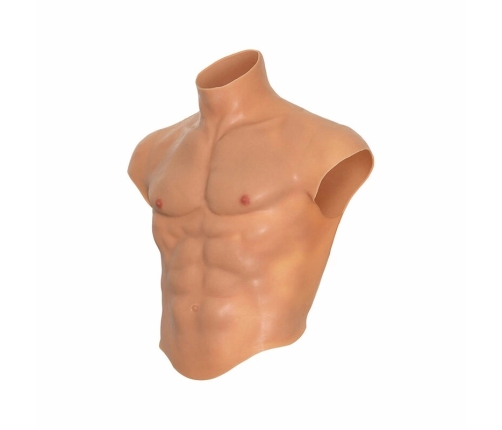 HIDDEN DESIRE ALTER EGO Silicone Male Torso Shirt with Abs, Flesh, S-L