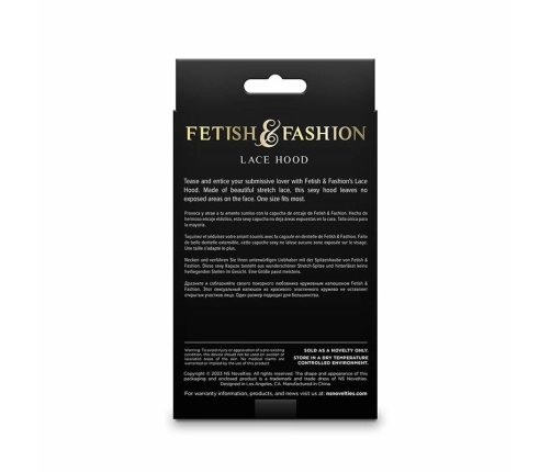 NS Novelties Fetish & Fashion Lace Hood White - Breathable One-Size Mask