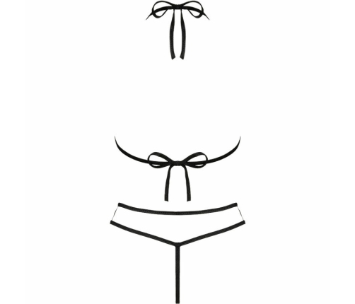 LIVCO CORSETTI FASHION - JIMENA LC 20216 SUJETADOR + TANGA NEGRO TALLA ÚNICA