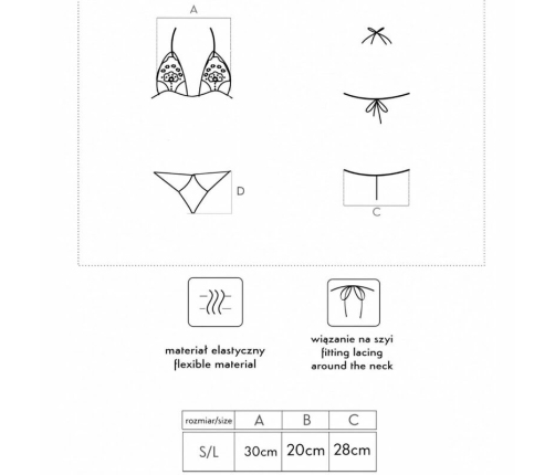 LIVCO CORSETTI FASHION - JIMENA LC 20216 SUJETADOR + TANGA NEGRO TALLA ÚNICA