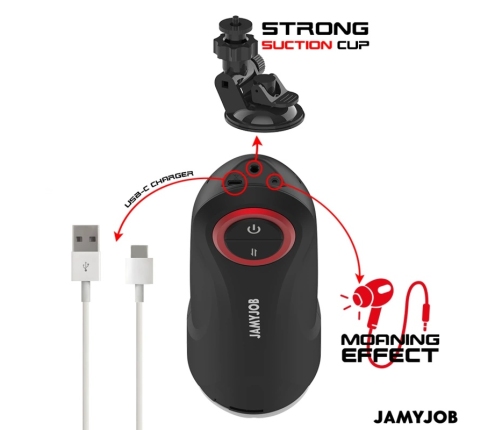 Jamyjob Gravity Automatic Intimate Machine 5 Modes USB Black-Red