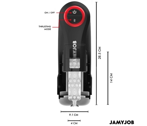 Jamyjob Gravity Automatic Intimate Machine 5 Modes USB Black-Red