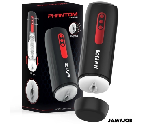 JAMYJOB PHANTOM Automatic Intimate Device 5 Modes Black-Red Silicone