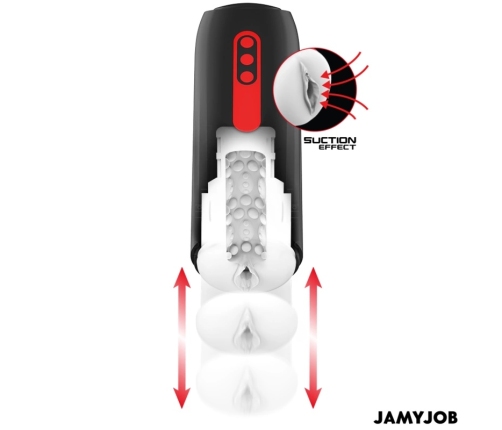 JAMYJOB PHANTOM Automatic Intimate Device 5 Modes Black-Red Silicone