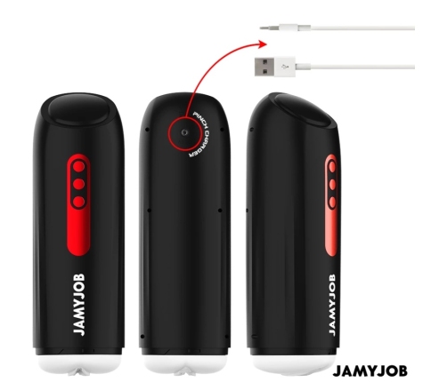 JAMYJOB PHANTOM Automatic Intimate Device 5 Modes Black-Red Silicone