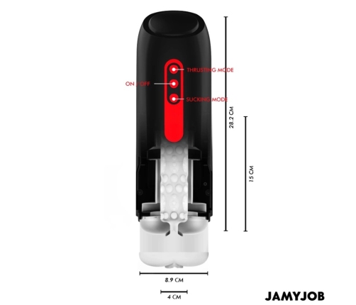 JAMYJOB PHANTOM Automatic Intimate Device 5 Modes Black-Red Silicone
