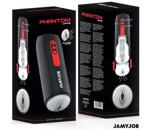 JAMYJOB PHANTOM Automatic Intimate Device 5 Modes Black-Red Silicone