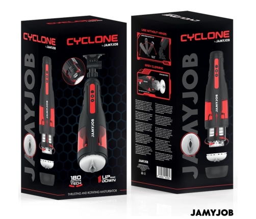 Jamyjob Cyclone Automatic Intimate Machine 10 Rotation & Thrust Modes Black-Red