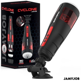 Jamyjob Cyclone Automatic Intimate Machine 10 Rotation & Thrust Modes Black-Red Jamyjob Cyclone Automatic Intimate Machine 10 Rotation & Thrust Modes Black-Red