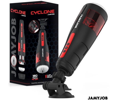 Jamyjob Cyclone Automatic Intimate Machine 10 Rotation & Thrust Modes Black-Red