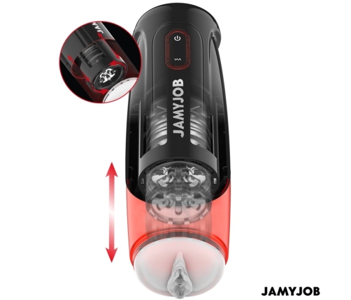 Jamyjob Storm Automatic Device 10 Modes Black-Red USB Waterproof