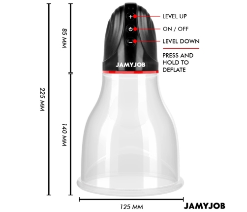Jamyjob XPAND LITE Grey Intimate Wellness Pump 3-Level Suction System