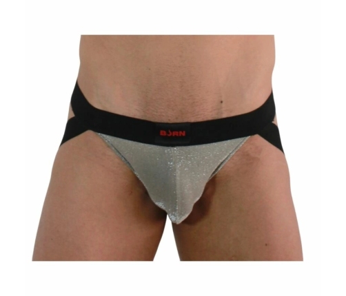 BURN - 001 JOCK SHINY BEIGE / BLACK L