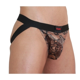BURN Jock Snake Black S - Stylish Breathable Athletic Supporter