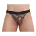 BURN JOCK SNAKE Black M - Premium Mesh Jockstrap with Shiny Accents