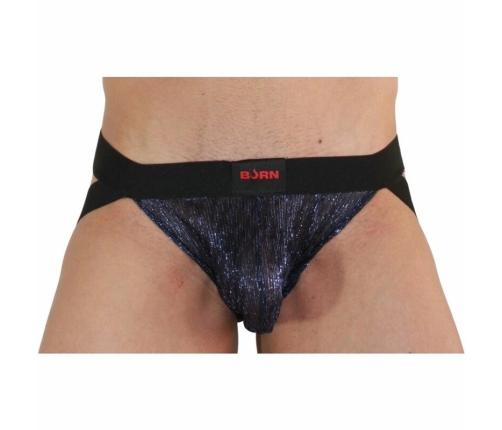 BURN Jockstrap 006 Shiny Blue/Black S - Premium Breathable Comfort
