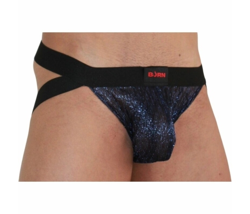 BURN Jockstrap Shiny Blue/Black M - Modern Breathable Design