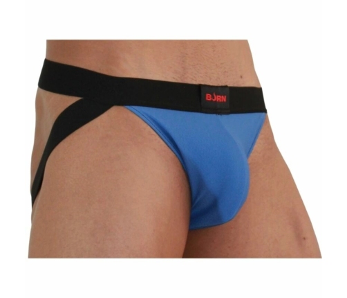 BURN Jockstrap 008 Blue/Black S - Breathable Athletic Design