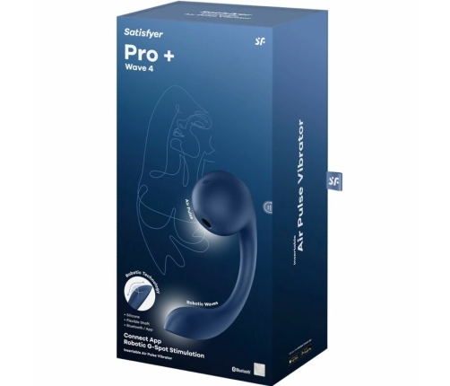 Satisfyer Pro+ Wave 4 Blue - Dual Intimate Device with Air Pulse & App Control
