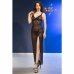 Chilirose CR 4723 Elegant Long Black Lace Nightgown & Thong Set M